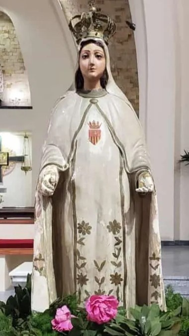 Imagen venerada de Nuestra Señora de la Merced en la parroquia de San Justo